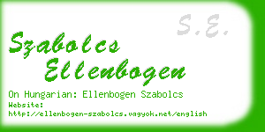 szabolcs ellenbogen business card